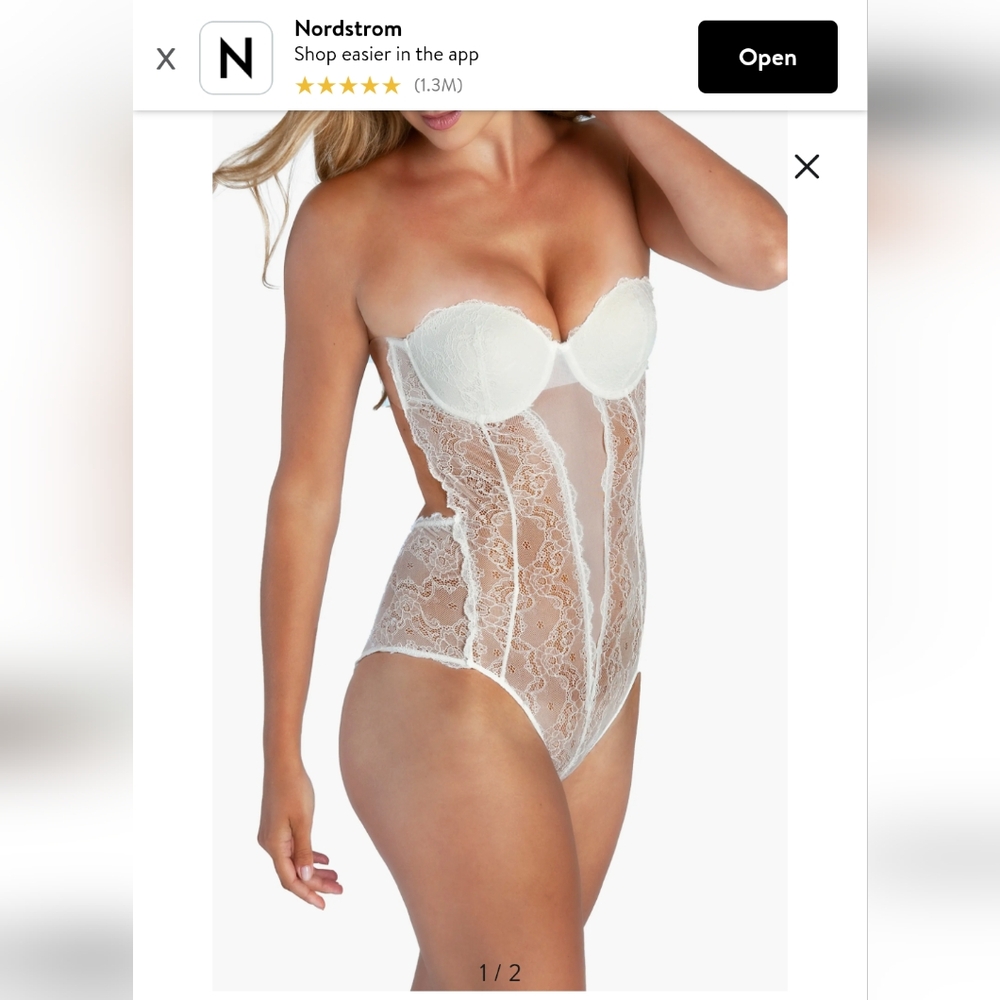 Fashion Forms White Lace Shapewear Bodysuit